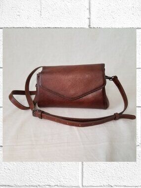 NWT! HESHE Genuine Leather Women's Brown Shoulder/Crossbody Bag Purse
